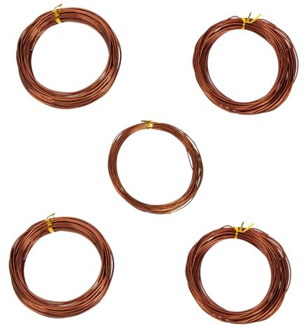 VANZACK 5rollos Herramientas Para Bonsái Alambre De Aluminio Para Entrenamiento De Plantas Macetas Alambres Metálicos Para Modelar Árboles Bonsái