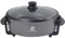 SUPERLEX Electric Frying Pan with Tempered Glass Lid, Non-Stick Coating, 30cm, 1500W Electric Skillet Detachable Thermostat Temperature Control, Steel Base, 7cm Depth
