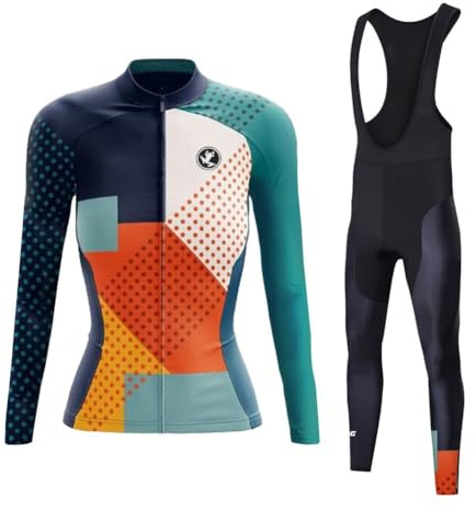 UGLY FROG Radbekleidung Langärmeliges warmes Damen Wollfutter Radhose mit Kissen 20D Gel