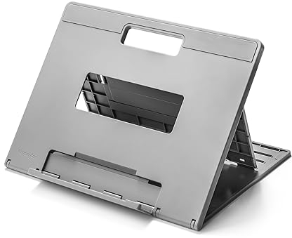 Kensington K50420Eu Base per Laptop Smartfit Easy Riser Go Large, Rialzo E Base di Raffreddamento per Laptop, Notebook, Ultrabook, Chromebook E Surfacebook Fino a 17