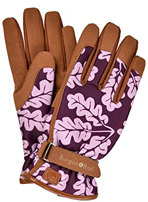 Burgon & Ball Love Oakleaf Plum S/M Gloves, Ladies, Gardening, Hands, Womens GLO/OAKPLUMSM
