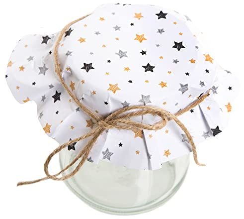 Logbuch-Verlag 10 centrini natalizi per vasetti per biscotti e biscotti, colore bianco, nero, oro, confezione bella