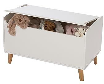 VERTBAUDETCoffre à jouets LIGNE CONFETTIblanc/boisTU