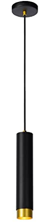 LUCIDE FLORIS - Pendelleuchten - Ø 5,9 cm - 1xGU10 - Schwarz