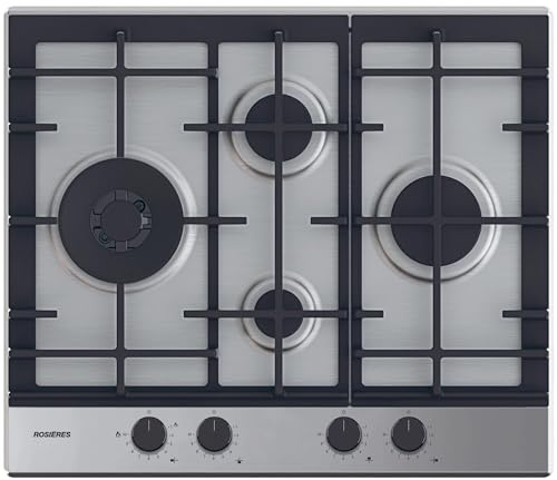 ROSIERES Plaque gaz RHG6D5WC5X, 4 feux, Chef flamme, Thermocouple
