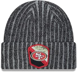 New Era San Francisco 49ers NFL Salute to Service 2023 Black Cuff Knit Beanie - One-Size