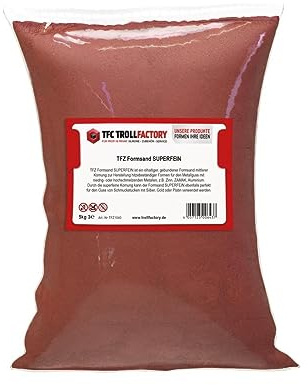 TFC Troll Factory - Superfin 5 kg gjutsand: hög precision gjutresultat för tenn, zink och mer i oljesandgjutning - guldstandarden för gjutning av metall