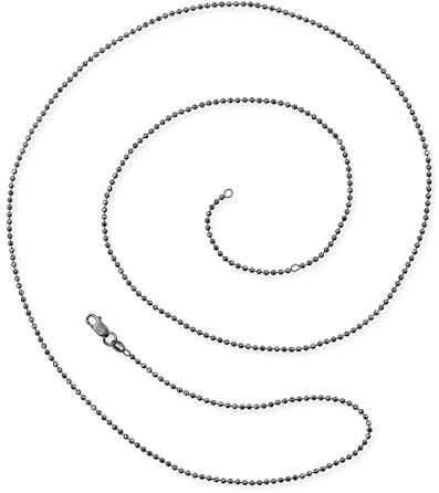 Heartbreaker Damen-Collier Ketten facettierte Kugelkette 925 Silber im Vintagelook, 85 cm Zwischenöse bei 80 cm, 1,8 mm stark/HB 180 BCF VG
