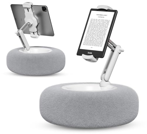 SupeDesk Soporte para tablet, soporte para Kindle, soporte para iPad, soporte para Kindle, compatible con Kindle de 4,7 a 13 pulgadas, teléfono móvil/tableta, soporte para teléfono ajustable para cama