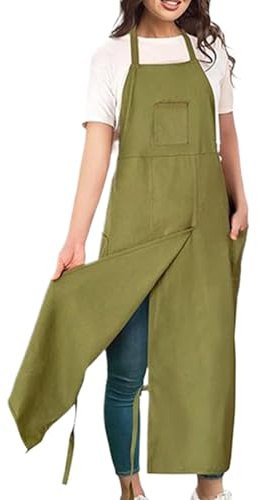 Générique Tablier de poterie - Tablier de jambe divisée | Tablier de taille réglable pour les potiers | Tablier en toile avec poches | Tablier d'artiste e ique pour le travail en argile | Tablier