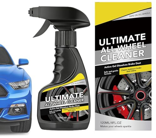 Pulitore Per Cerchi E Pneumatici | Spray Rapido Per La Rimozione Della Ruggine Da 120 Ml | Spray Detergente Per Cerchioni - Adatto A Auto Camion SUV Rimorchio Utilizzo Domestico Garage Officina Area D