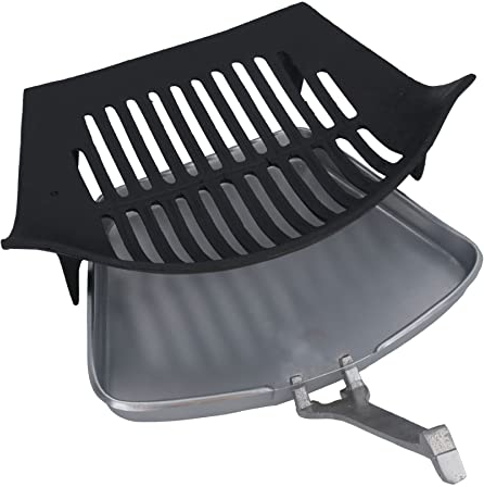 AB Tools 15 Fire Grate For 16 Fire Galvanised Ashpan & Handle Fireplace Cast Iron Burner