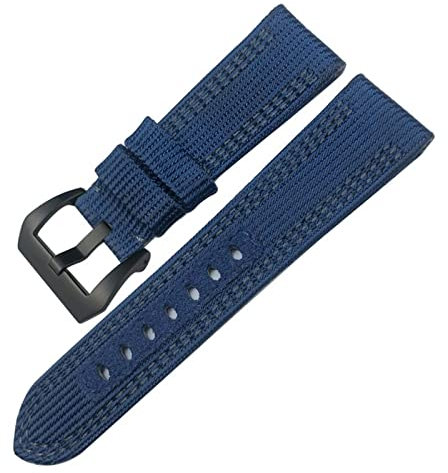EZZON Correa de reloj de tela de nailon de 24 mm y 26 mm para Panerai Luminor sumergible PAM lona cuero correa deportiva herramientas de regalo, 24mm, Agate