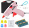 VidFair Glue Gun,Upgraded Version Mini Hot Melt Glue Gun with 30Pcs Glue Sticks(7mmx100mm), On/Off Switch, 20W Mini Hot Glue Gun Blue Fast Heating for DIY Craft Projects and Home Quick Repairs