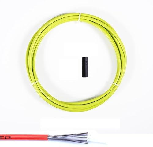 WANGZEYU Fahrrad Bremszug 300 cm Universal-Fahrradbremskabelgehäuse Schaltkabel Drahtrohr for 4 mm/5 mm MTB Rennrad Umwerfer Bremsleitung Vorne Hinten Rohr Bremszug Fahrrad(Shift Green)