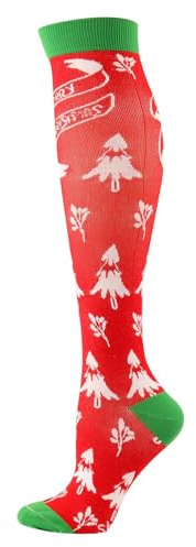 DaPongZhi Gambaletti Donna Natalizie Calze Uomo Donna Invernali, Calze Antiscivolo Natale, Calzini Termici Caldi Pile, Calze Termiche Natalizie, Calzettoni Morbidi Per Casa Regalo Natale (White, S)