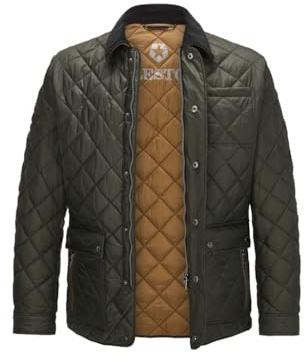 MILESTONE Herren Jacke Steppjacke Übergangsjacke MSSeattle Umlegekragen mit wasserabweisender Ausrüstung (DE/NL/SE/PL, Numerisch, 56, Regular, Regular, Khaki)
