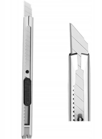TAGLIERINO PICCOLO LAMA 9mm IN METALLO cutter tagliare carta imballaggio cartone