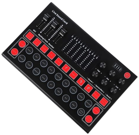 BRIGHTFUFU Carte Externe Multifonctionnelle avec Changeur De Voix Et Mixeur Audio pour Streaming Direct Compatible avec Ordinateur Console De Jeu Et Smartphone Éclairage LED Intégré