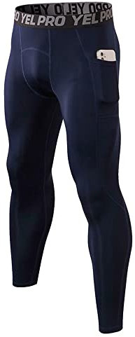 LEICHR Kompressionshose für Herren, Workout, Baselayer, Strumpfhose, athletische Leggings mit Tasche für Herren, kaltes Wetter (1 Pack)