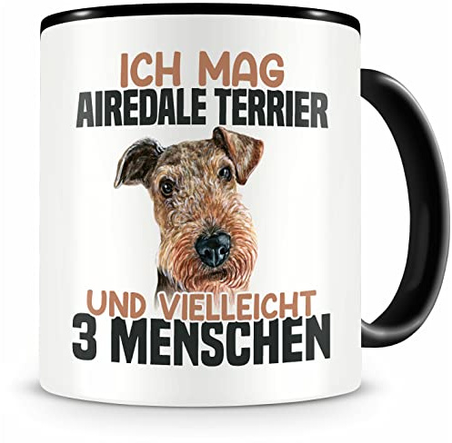 Samunshi® Airedale Terrier Tasse mit Spruch Ich mag Airedale Terrier Geschenk für Hunde Fans Kaffeetasse Lustige Tassen Kaffeebecher zum Geburtstag