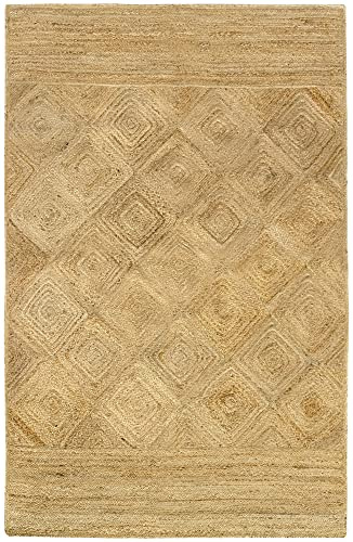HAMID - Alfombra de Yute Dida, 100% Fibra de Yute Natural, Alfombra Suave, Tejida a Mano, Alfombra de Salón, Comedor, Dormitorio, Pasillos, Entrada, (230x160cm)