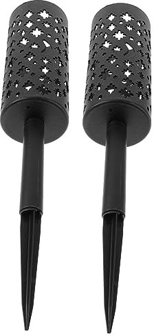 Abaodam Lot de 2 vases à fleurs de cimetière avec pique, vases funéraires durables faciles à installer, support creux pour de belles fleurs sur les sites funéraires et les cimetières