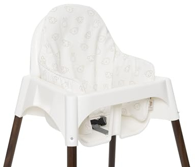 Jollein Coussin de Chaise Haute - Miffy and Friends - Pour Chaise Haute Antilop - Avec Soutien du Dos et des Côtés - Facile à Nettoyer - Réducteur de Chaise Haute - Revêtement TPE