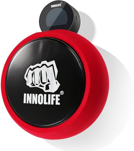 INNOLIFE Dinamometro professionale per boxe, ad alta precisione, con cuscinetto morbido e display LCD, capacità di 1500 kg, interruttore unità kg/lb/n