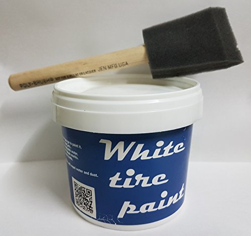 ANVIL White Tire Paint Pintura para Neumáticos Banda Blanca | Fórmula Diluible con Agua, Producido en la UE, Amigable con el Medio Ambiente