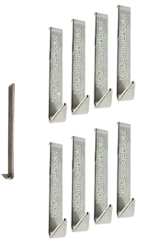 NoDamageHooks The Original for Fiber Cement Board siding ONLY! (8 Hooks and 1 Tool) - Invented, Patented and Made in the USA! As seen on This Old House!