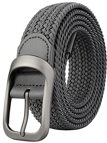 Drizzte Gürtel Übergröße Herrengürtel Männer Arbeits Stretchgürtel Stoffgürtel Grau 150cm