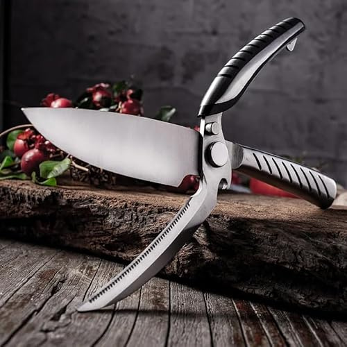 Kitchen Scissors, Sharp Stainless Steel Multi-Function Kitchen Scissors Shears Detachable Chef Knife Bones Scissor Vegetable Chicken Cutter Tool