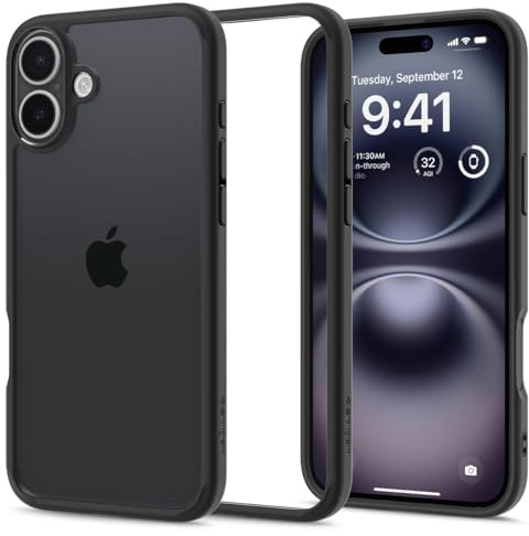 Spigen Ultra Hybrid Case Compatible with iPhone 16 - Matte Black