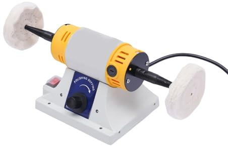 TaNeHaKi Tisch Poliermaschine Schmuck Doppelkopf Polierbock Poliermaschine 10000rpm Elektrische Schleifmaschine Poliermaschine für Schmuck Poliermaschine Bench Grinder Mini