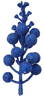 Anevous 6 Stück Künstliche Beeren Simulierte Beerensträuße, Künstliche Beeren Blumenarrangement Heimdekoration Weihnachtsdekorationen für Weihnachtsbaumdekor, Herbstparty,Blau