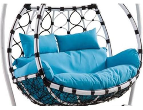 Coussins de chaise suspendus épais et lavables pour balancelle en osier pour 2 personnes, confort extérieur