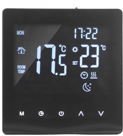 Termostato Digitale, Protezione IP20 Touch Screen a Bassa Potenza AC90-240V Multiuso Lcd Smart Display Termostato Restromissione PC per Riscaldamento a Pavimento (K2MRH3A)