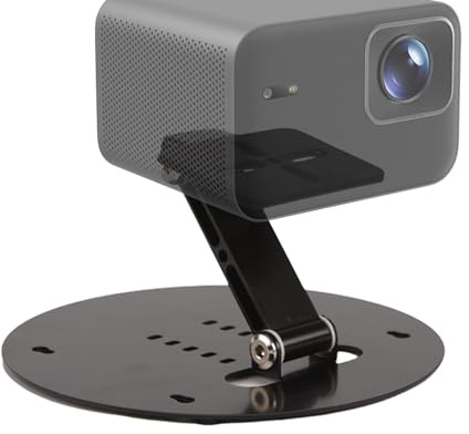 Supporto per proiettore, supporto da parete in metallo pieghevole per videoproiettore | facile da installare per parete, soffitto, lavoro, viaggi, campeggio in cortile e in aula