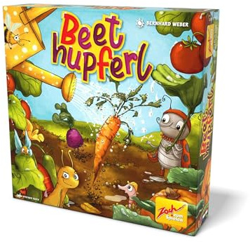 Zoch Beethupferl - 3D-Kinderspiel mit Murmel-Gießkannen, Gemüse ernten durch Bewässerung, Gärtner-Spiel mit drehbaren Ackerplättchen und Schneckenalarm, Aktionsspiel für 2–4 Kinder ab 4 Jahren