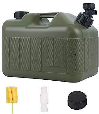 LOERSS Jarra de Agua,Tanque de Agua,Contenedores de Agua portátiles con espita,Almacenamiento de Agua Jarra de Agua de Campamento,Contenedores de Almacenamiento(10L,绿色)