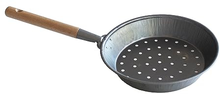 Snips, Padella per Castagne, Manico in Legno antiscivolo, 52 x 27 x 4 cm Made in Italy, Metallo