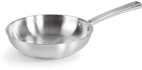 LACOR- 45426- Padella Foodie, Acciaio Inox 18/10, Antiaderente, Ergonomica, Naturale ed Ecologica, Compatibile con Tutte le Cucine, Compatibile con Forno, Lavabile in Lavastoviglie, 26x19x6 cm