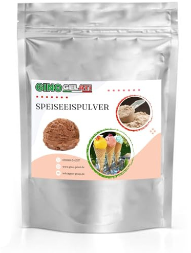 Gino Gelati Joghurt Speiseeis Pulver, verschiedene Sorten, für Eismaschinen, Eis selber herstellen, Made in Germany, schnelle und einfache Zubereitung (1 kg, Joghurt Schoko)