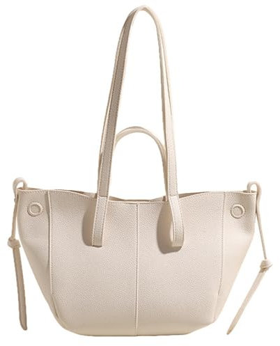 FEICHANGHAO Tasche Damen Groß Leder Handtasche Umhängetasche Beuteltasche y2k Fashion Achsel Tasche Vintage-Einkaufstasche (Weiß)