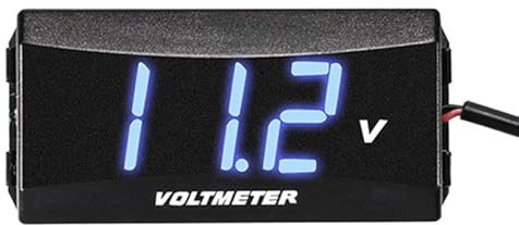 Misuratore di tensione digitale, monitor della batteria per auto - Misuratore di batteria impermeabile da 12 V Display a LED | Pratico voltmetro digitale per auto