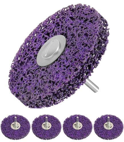 5 Piezas Discos de Limpieza con Barra, Disco Pulido Disco Limpieza, Angular Quitar Pintura Revestimiento