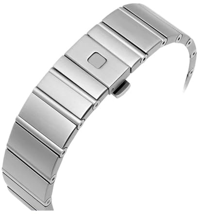 RTRCAGAKM Edelstahlband passend for Omega Constellation-Armband, Doppel-E-Serie, Uhrenarmband, Herren- und Damenuhrkette, 17 mm, 23 mm, 25 mm(Steel,23mm)