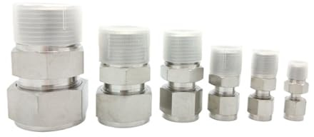 Lote de 5 conectores macho de acero inoxidable SS316L MC de 3000 PSI con rosca NPT de 1/4 de diámetro exterior métrico (mm)(MC-8 8mm,NPT 3-8)