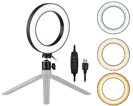 YWSZY 6 Pollici Luce Dell'anello LED Lampada Foto 3200K-5500K Luce della Fotocamera Fotografia Ringlight for Il Video di Youtube Live Streaming Ritratto